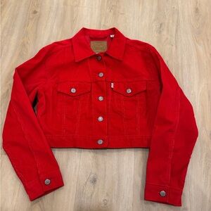 Levi's Women's Bold Red Jean Jacket